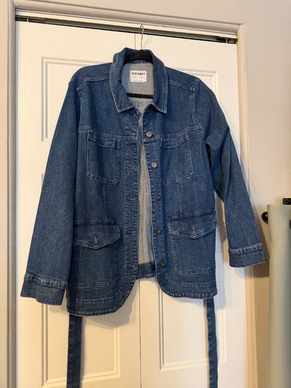 Denim Barn Jacket with Tie Waist Old Navy Size XL